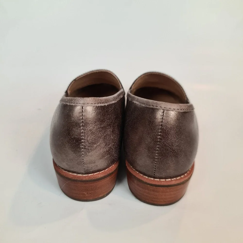 Sofft Napoli Bronze Metallic Leather Loafers Womens‎ 9M Round Toe Slip Shoes